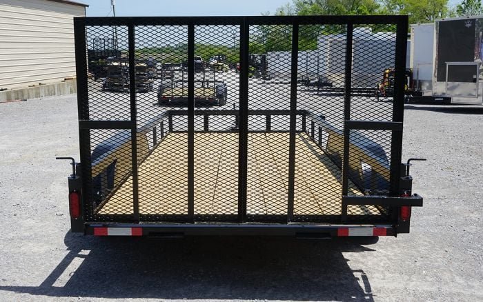 Utility Trailer 6.4' x 14' Spring Assist A-Frame Gate Tire Rack Tandem Axle - Image 5