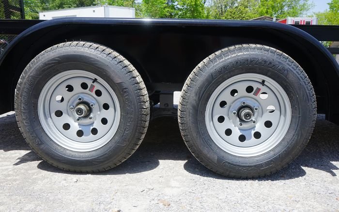 Utility Trailer 6.4' x 14' Spring Assist A-Frame Gate Tire Rack Tandem Axle - Image 8