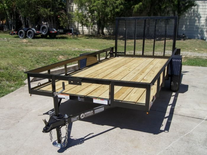 6.4x14 Straight Deck Utility Trailer 3,500lb Axles Tall Gate - Image 2