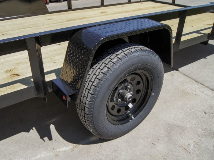 6.4x14 Straight Deck Utility Trailer 3,500lb Axles Tall Gate - Image 5