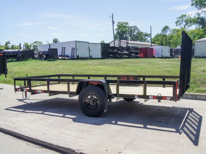 6.4x14 Straight Deck Utility Trailer 3,500lb Axles Tall Gate - Image 9