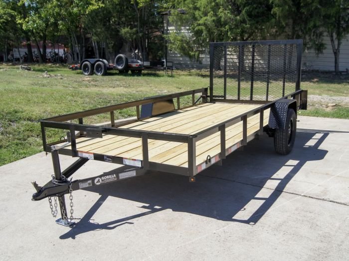 6.4x14 Straight Deck Utility Trailer 3,500lb Axles Tall Gate - Image 10