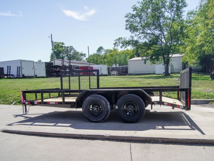 7x14 Utility Trailer with Side Gate and Dbl Brake (2) 3,500lb Axle - Image 4