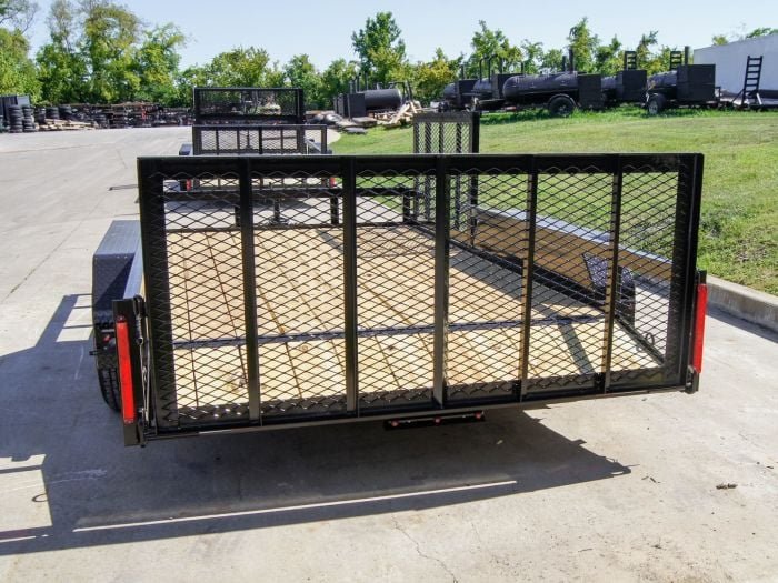 7x14 Utility Trailer with Side Gate and Dbl Brake (2) 3,500lb Axle - Image 5