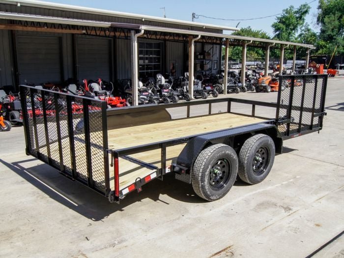 7x14 Utility Trailer with Side Gate and Dbl Brake (2) 3,500lb Axle - Image 6