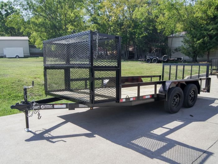 6.4x16 Dovetail Utility Trailer Stacked Baskets (2) 3500lb Axles