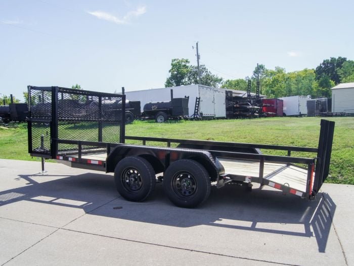 6.4x16 Dovetail Utility Trailer Stacked Baskets (2) 3500lb Axles - Image 3