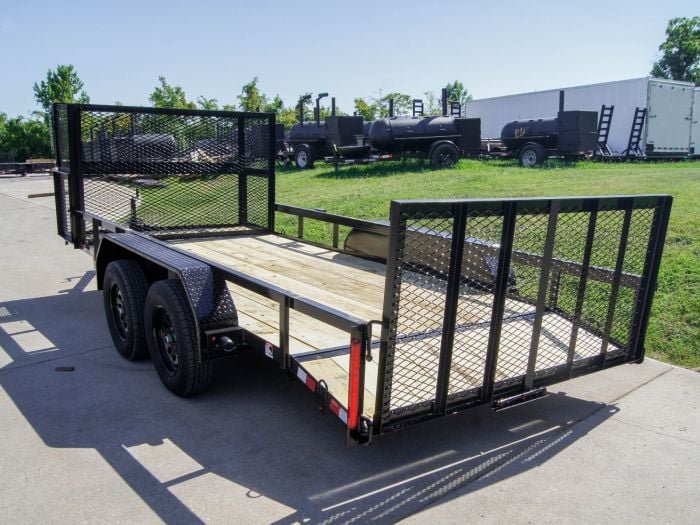 6.4x16 Dovetail Utility Trailer Stacked Baskets (2) 3500lb Axles - Image 4