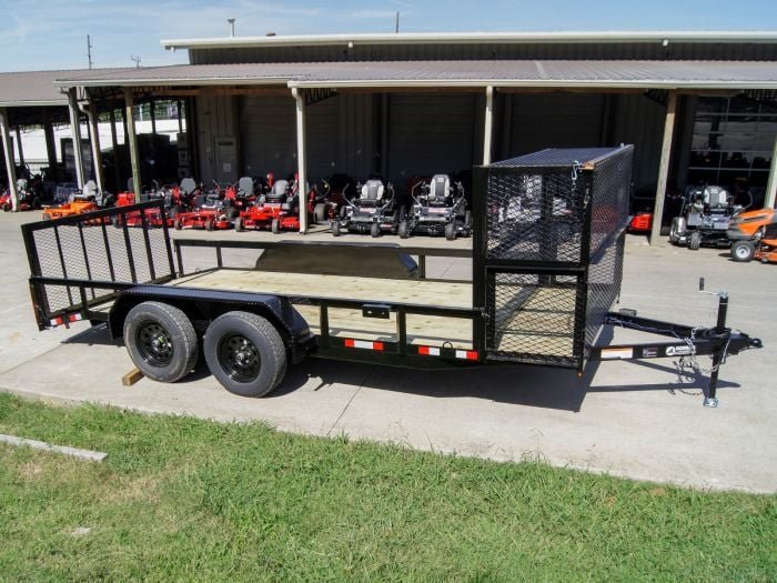 6.4x16 Dovetail Utility Trailer Stacked Baskets (2) 3500lb Axles - Image 7