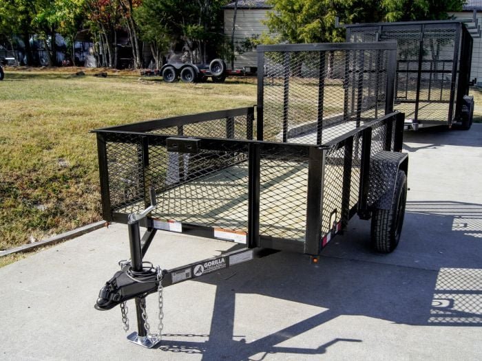 5x8 Straight Deck Utility Trailer with 2ft Mesh Side 3500lb Axle - Image 2