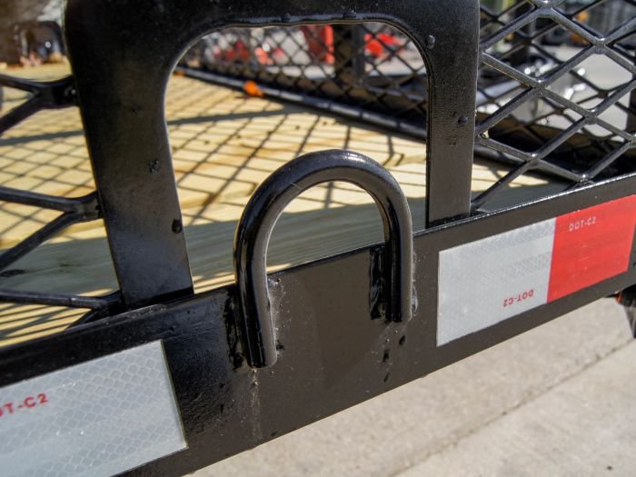 6.4x18 Straight Tail Utility Trailer 6ft Mesh (2) 3500lb Axles - Image 3