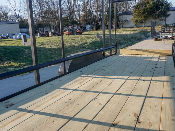 6.4 x 16 Straight Deck Tandem Axle Utility Trailer w/ 6ft Ladder Racks - Image 10