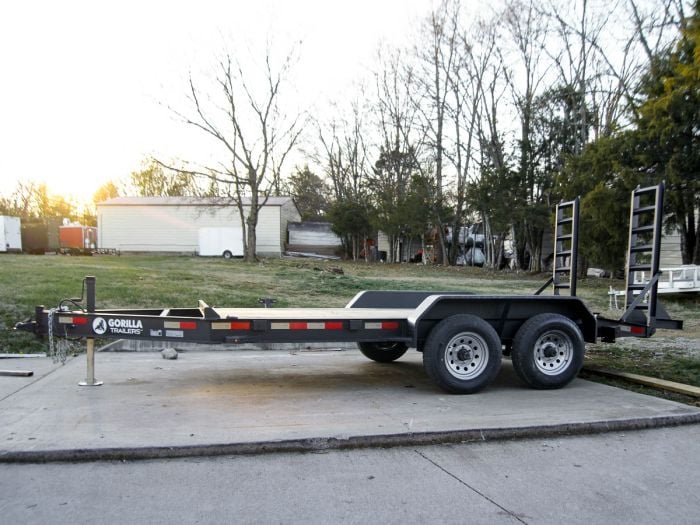 7x14 IBeam Equipment Trailer (2) 5200lb Axles with Stand-Up Ramps - Image 3