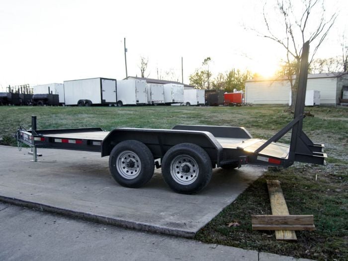 7x14 IBeam Equipment Trailer (2) 5200lb Axles with Stand-Up Ramps - Image 4