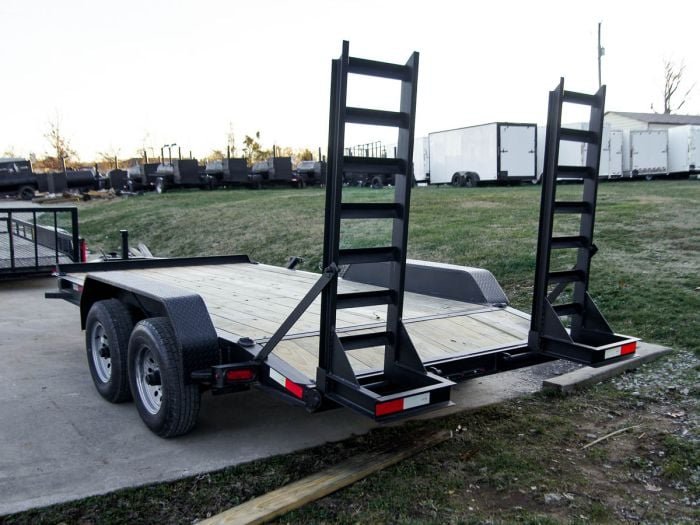 7x14 IBeam Equipment Trailer (2) 5200lb Axles with Stand-Up Ramps - Image 5