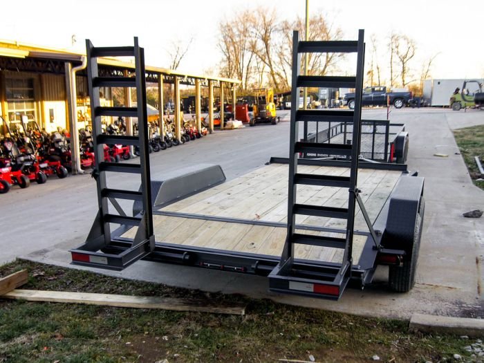 7x14 IBeam Equipment Trailer (2) 5200lb Axles with Stand-Up Ramps - Image 6