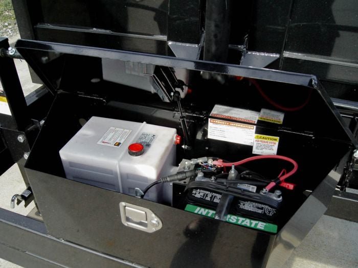 7x16 Gooseneck Telescopic Dump Trailer with 2ft Sides (2) 7K Axles - Image 17