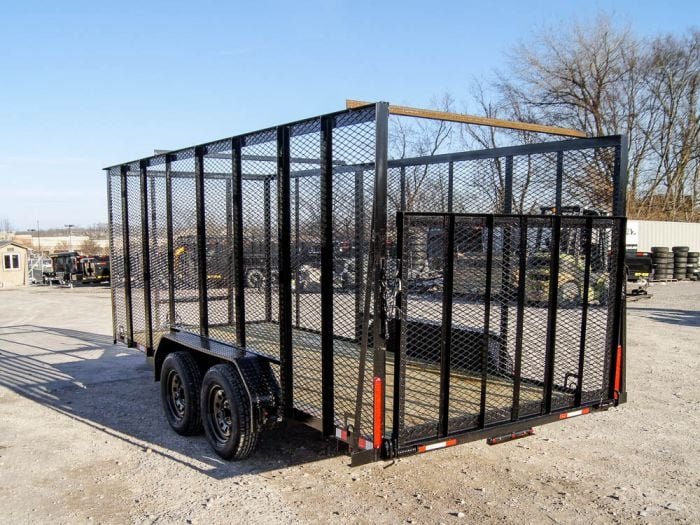 6.4x16 Straight Deck Utility Trailer 6ft Mesh Sides (2) 3,500lb Axles - Image 6