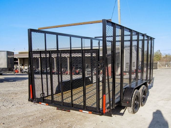 6.4x16 Straight Deck Utility Trailer 6ft Mesh Sides (2) 3,500lb Axles - Image 7