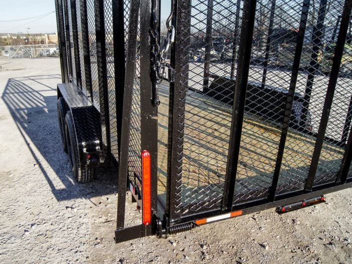 6.4x16 Straight Deck Utility Trailer 6ft Mesh Sides (2) 3,500lb Axles - Image 10