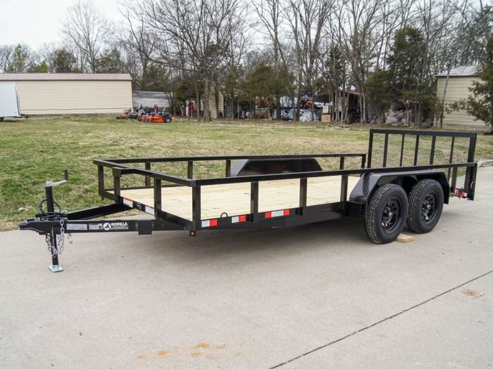 6.4x16 Tube Top Dovetail Utility Trailer (2) 3,500lb Axles