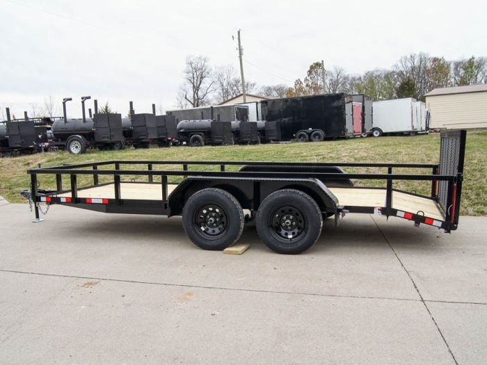 6.4x16 Tube Top Dovetail Utility Trailer (2) 3,500lb Axles - Image 3