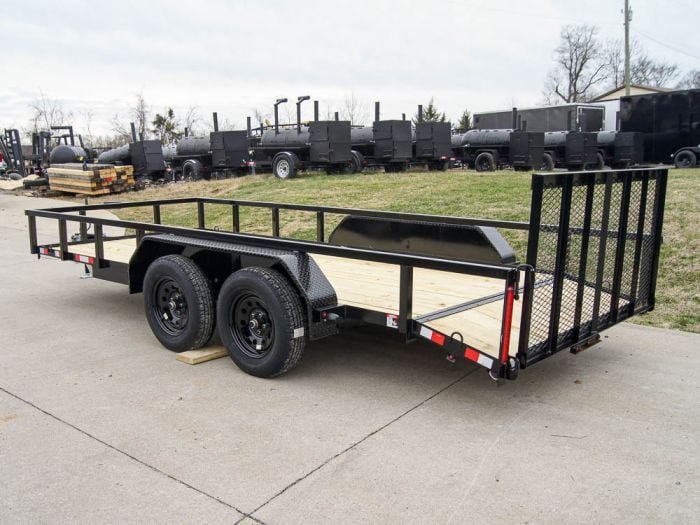 6.4x16 Tube Top Dovetail Utility Trailer (2) 3,500lb Axles - Image 4