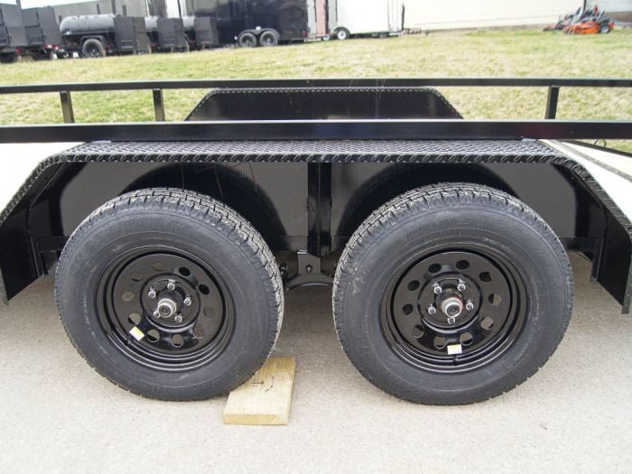 6.4x16 Tube Top Dovetail Utility Trailer (2) 3,500lb Axles - Image 14