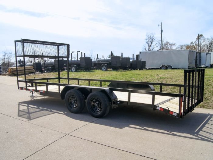 7x20 Dovetail Utility Trailer (2) 3,500lb Axles with Elevated Basket - Image 4