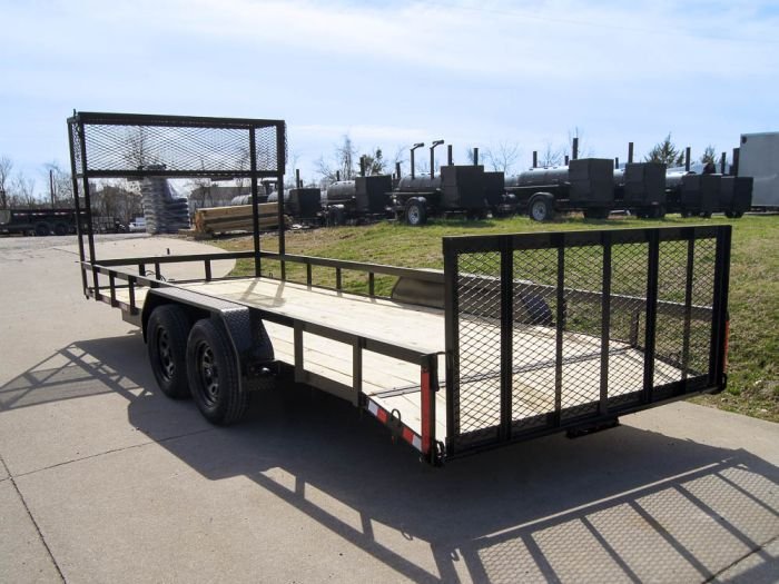 7x20 Dovetail Utility Trailer (2) 3,500lb Axles with Elevated Basket - Image 5