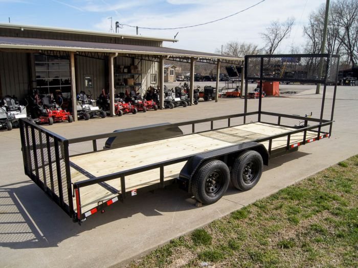 7x20 Dovetail Utility Trailer (2) 3,500lb Axles with Elevated Basket - Image 7
