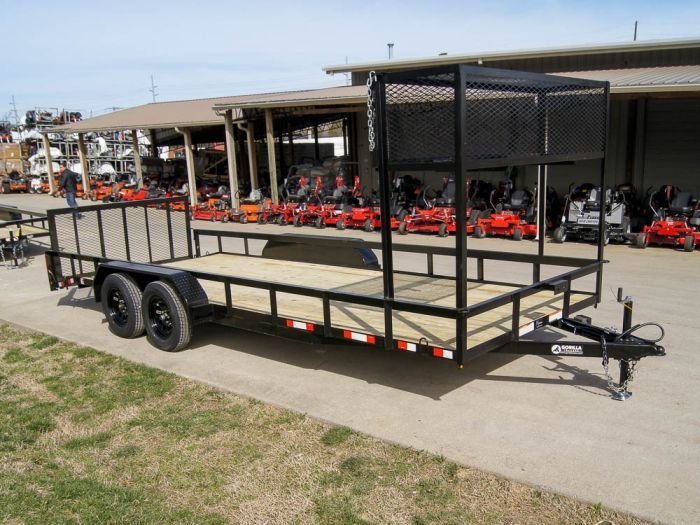 7x20 Dovetail Utility Trailer (2) 3,500lb Axles with Elevated Basket - Image 9
