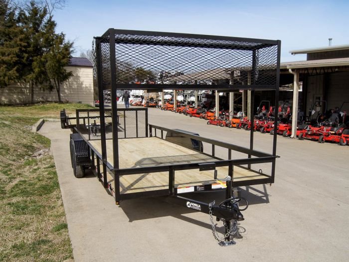 7x20 Dovetail Utility Trailer (2) 3,500lb Axles with Elevated Basket - Image 10