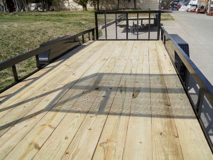 7x20 Dovetail Utility Trailer (2) 3,500lb Axles with Elevated Basket - Image 13