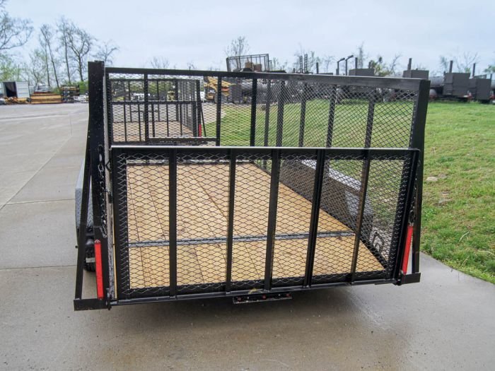 6.4x12 Dovetail Utility Trailer with 4ft Mesh Sides (2) 3,500lb Axles - Image 5