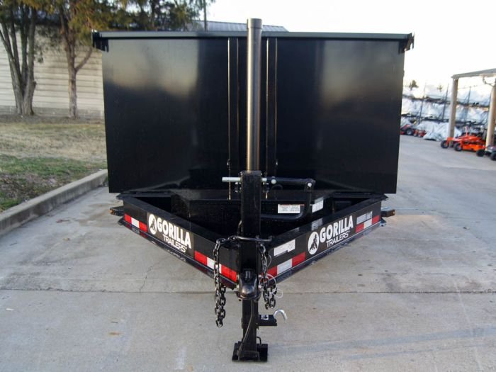 7x16 Gorilla Telescopic IBeam Dump Trailer 4ft Sides (2) 7K Axles - Image 2