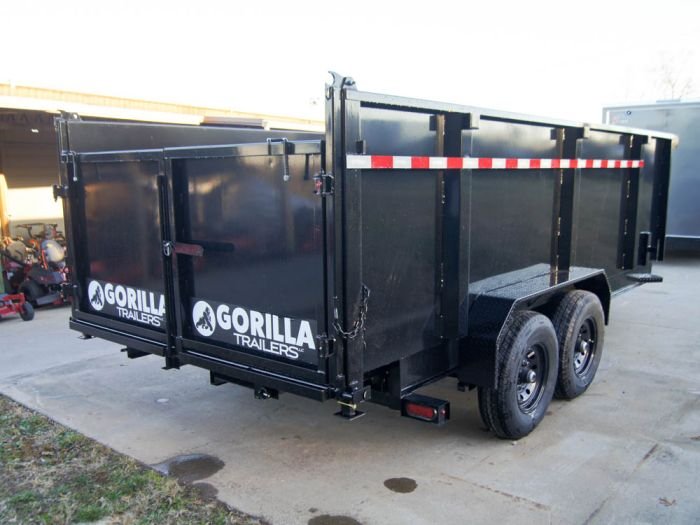 7x16 Gorilla Telescopic IBeam Dump Trailer 4ft Sides (2) 7K Axles - Image 7