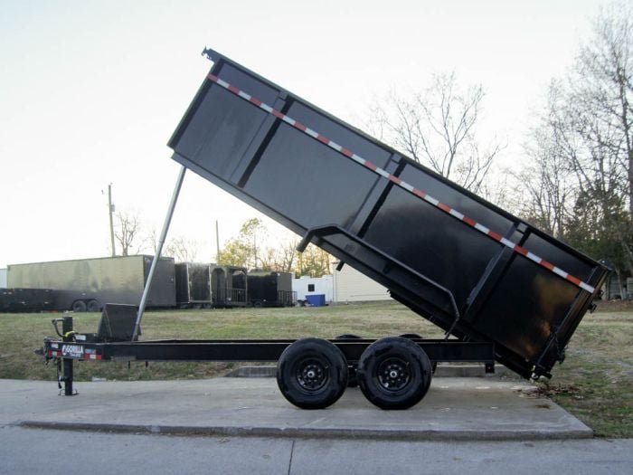 7x16 Gorilla Telescopic IBeam Dump Trailer 4ft Sides (2) 7K Axles - Image 12