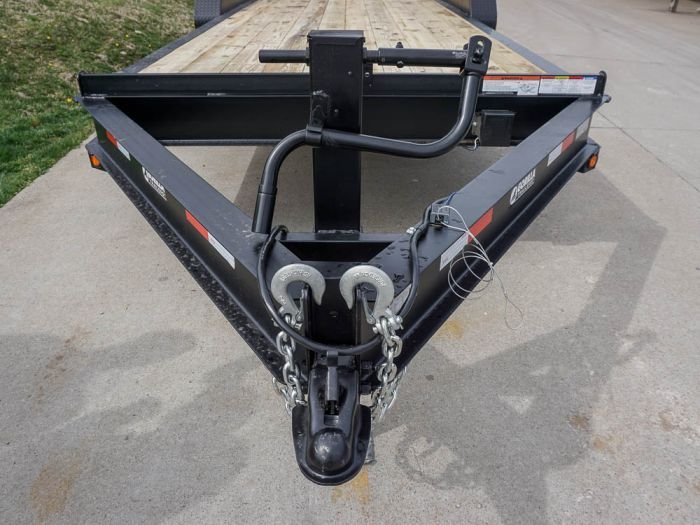 7x20 Equipment Trailer 8" I-Beam (2) 7K Axles Standup Ramps - Image 2
