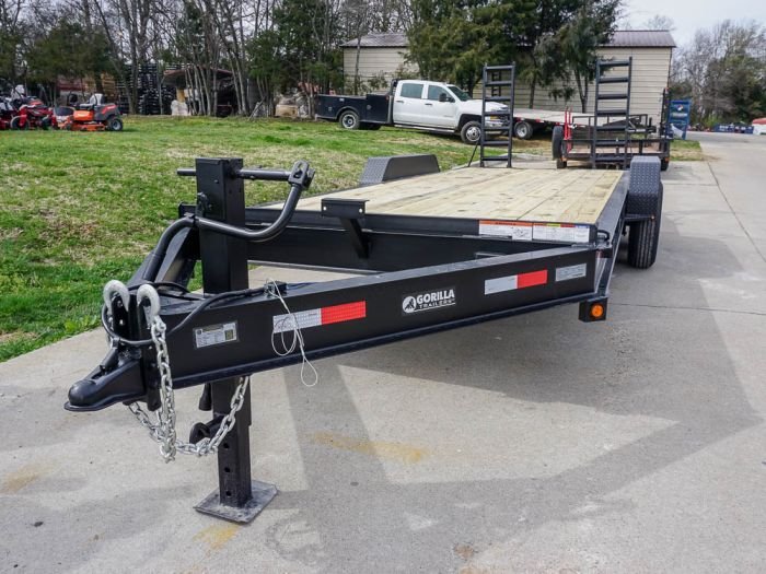 7x20 Equipment Trailer 8" I-Beam (2) 7K Axles Standup Ramps - Image 3