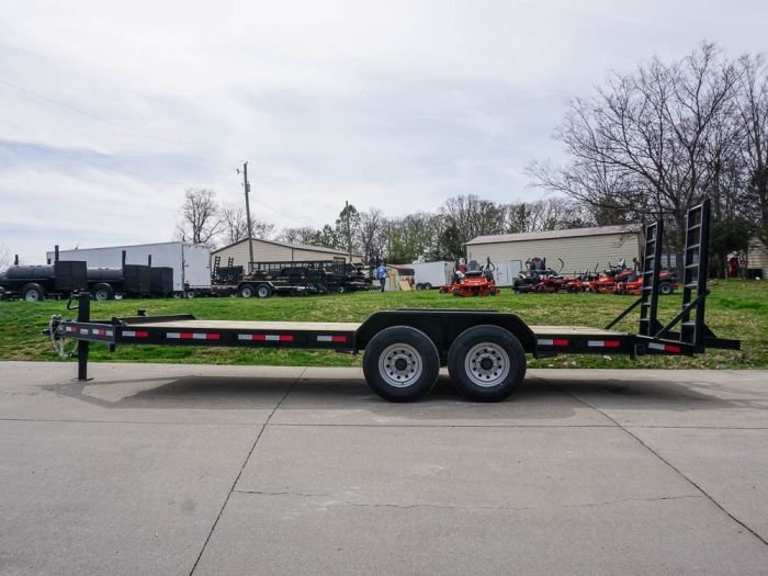 7x20 Equipment Trailer 8" I-Beam (2) 7K Axles Standup Ramps - Image 6
