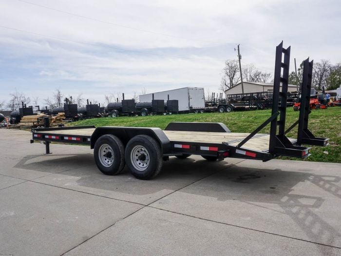 7x20 Equipment Trailer 8" I-Beam (2) 7K Axles Standup Ramps - Image 5