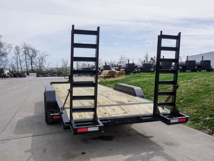 7x20 Equipment Trailer 8" I-Beam (2) 7K Axles Standup Ramps - Image 7