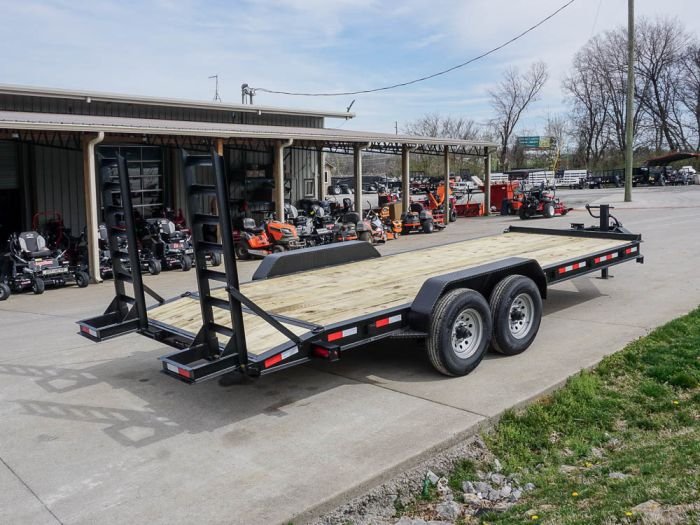 7x20 Equipment Trailer 8" I-Beam (2) 7K Axles Standup Ramps - Image 8