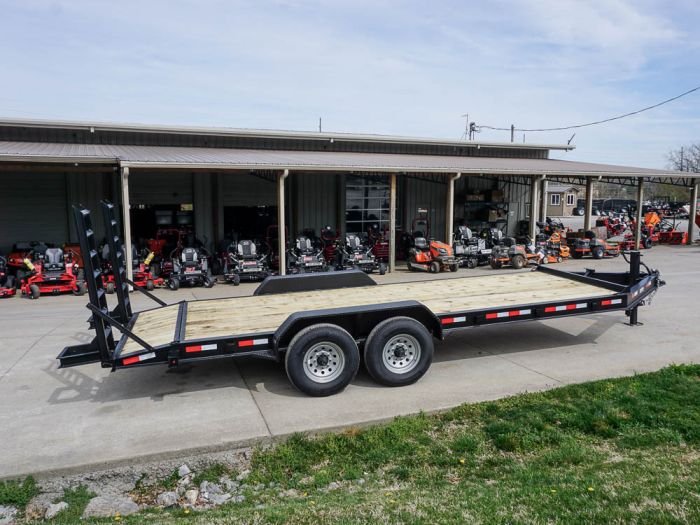 7x20 Equipment Trailer 8" I-Beam (2) 7K Axles Standup Ramps - Image 9