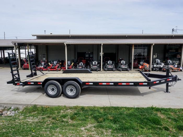 7x20 Equipment Trailer 8" I-Beam (2) 7K Axles Standup Ramps - Image 10