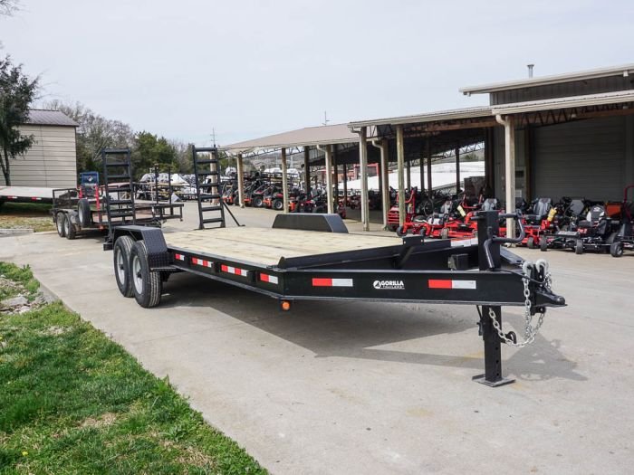 7x20 Equipment Trailer 8" I-Beam (2) 7K Axles Standup Ramps - Image 11