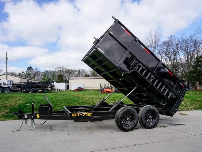 7x12 Hydraulic Dump Trailer with 4ft Sides (2) 7K Axles