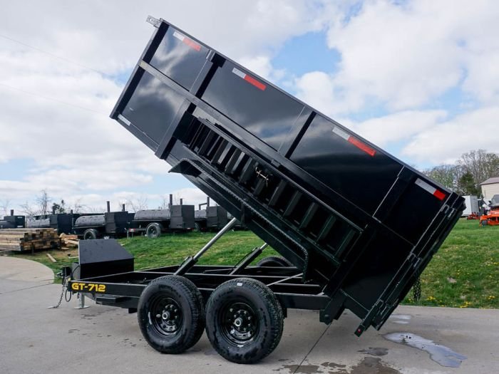 7x12 Hydraulic Dump Trailer with 4ft Sides (2) 7K Axles - Image 10