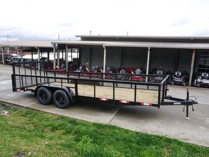 6.4x20 2ft Mesh Sides Utility Trailer Dovetail (2) 3500lb Axle